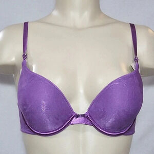 32A Lily of France Extreme Ego Boost Tailored‎ UW Bra Purple NWT